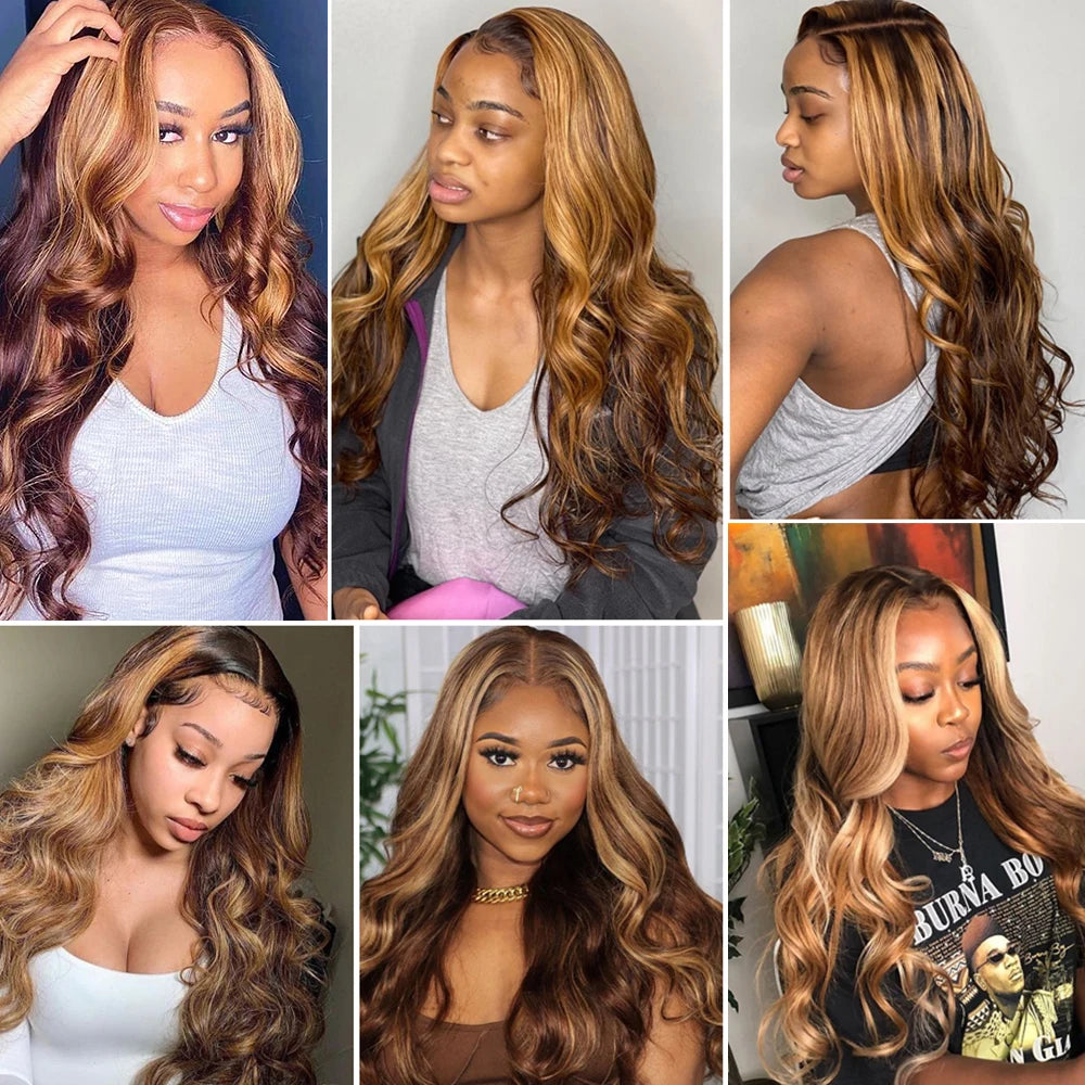 Ombre Colored Honey Blonde Lace Front Human Hair