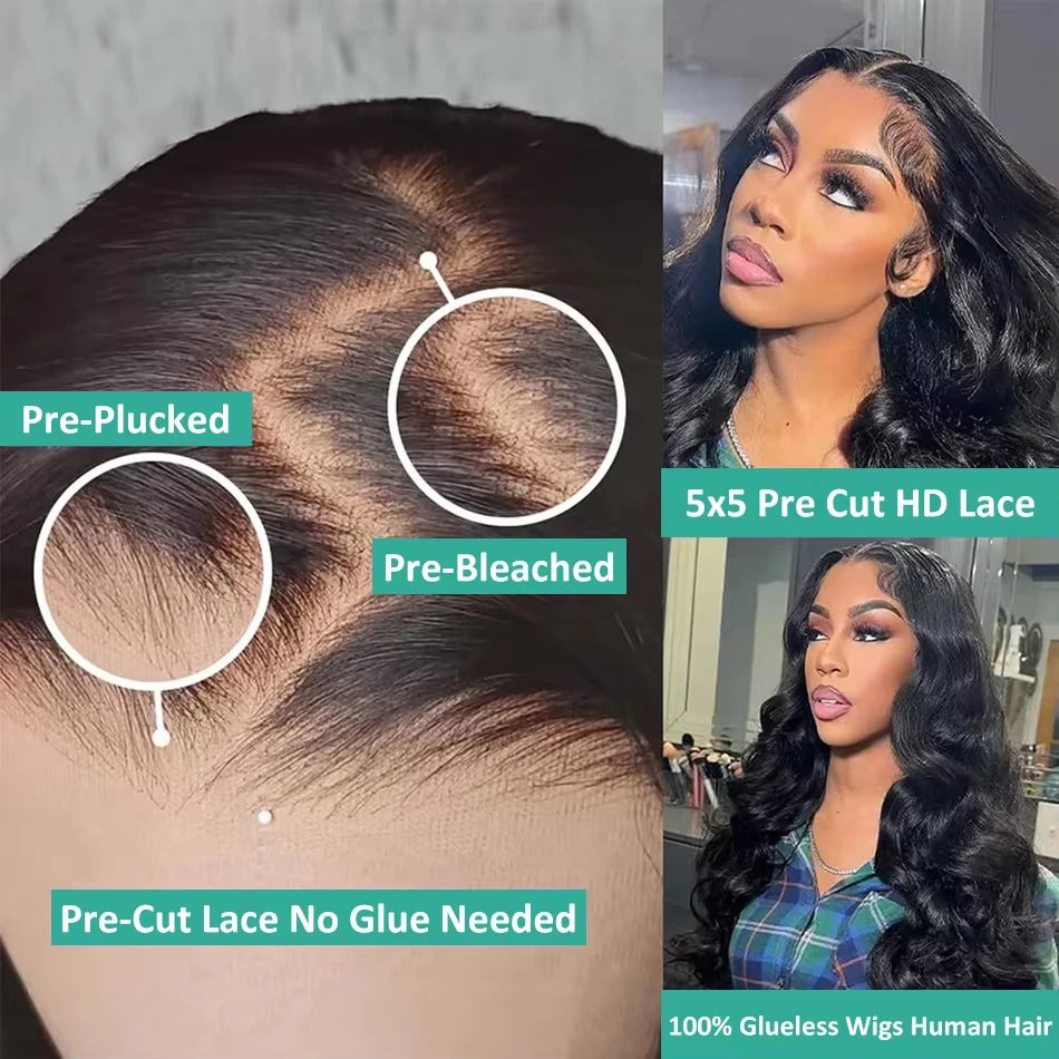 Brazilian glueless wigs human hair