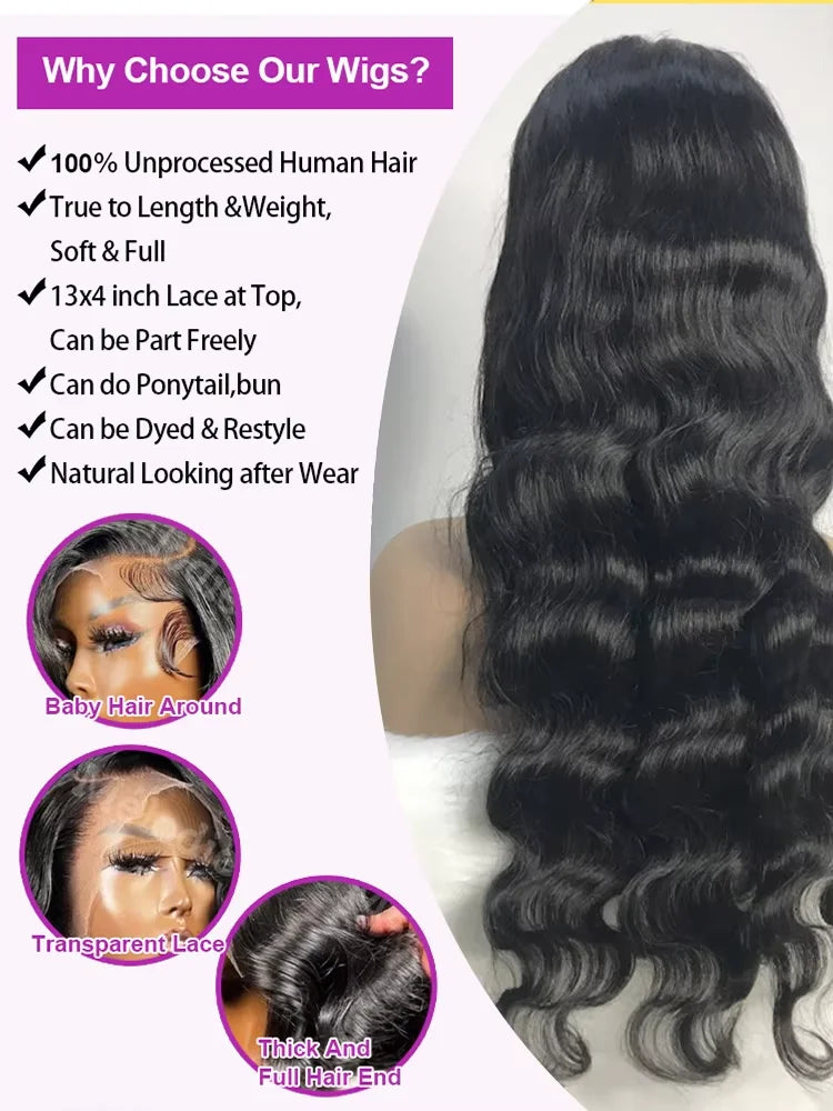 Brazilian glueless wigs human hair