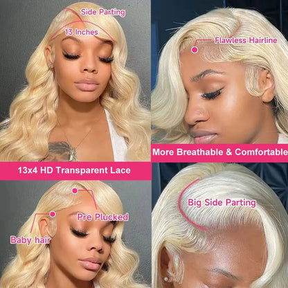 Transparent Lace Honey Blonde Glueless Wigs