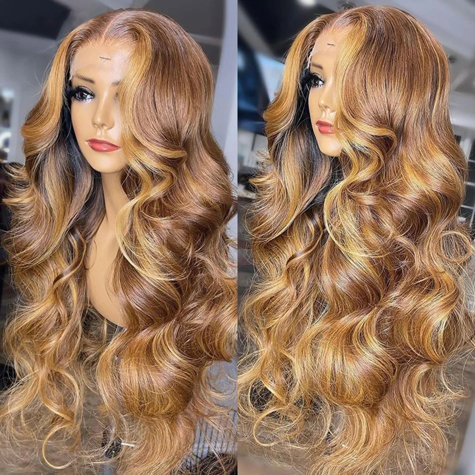 Ombre Colored Honey Blonde Lace Front Human Hair