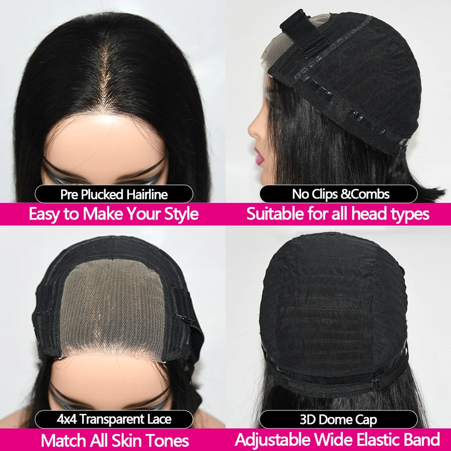 Glueless Wig Human Hair Ready To Wear